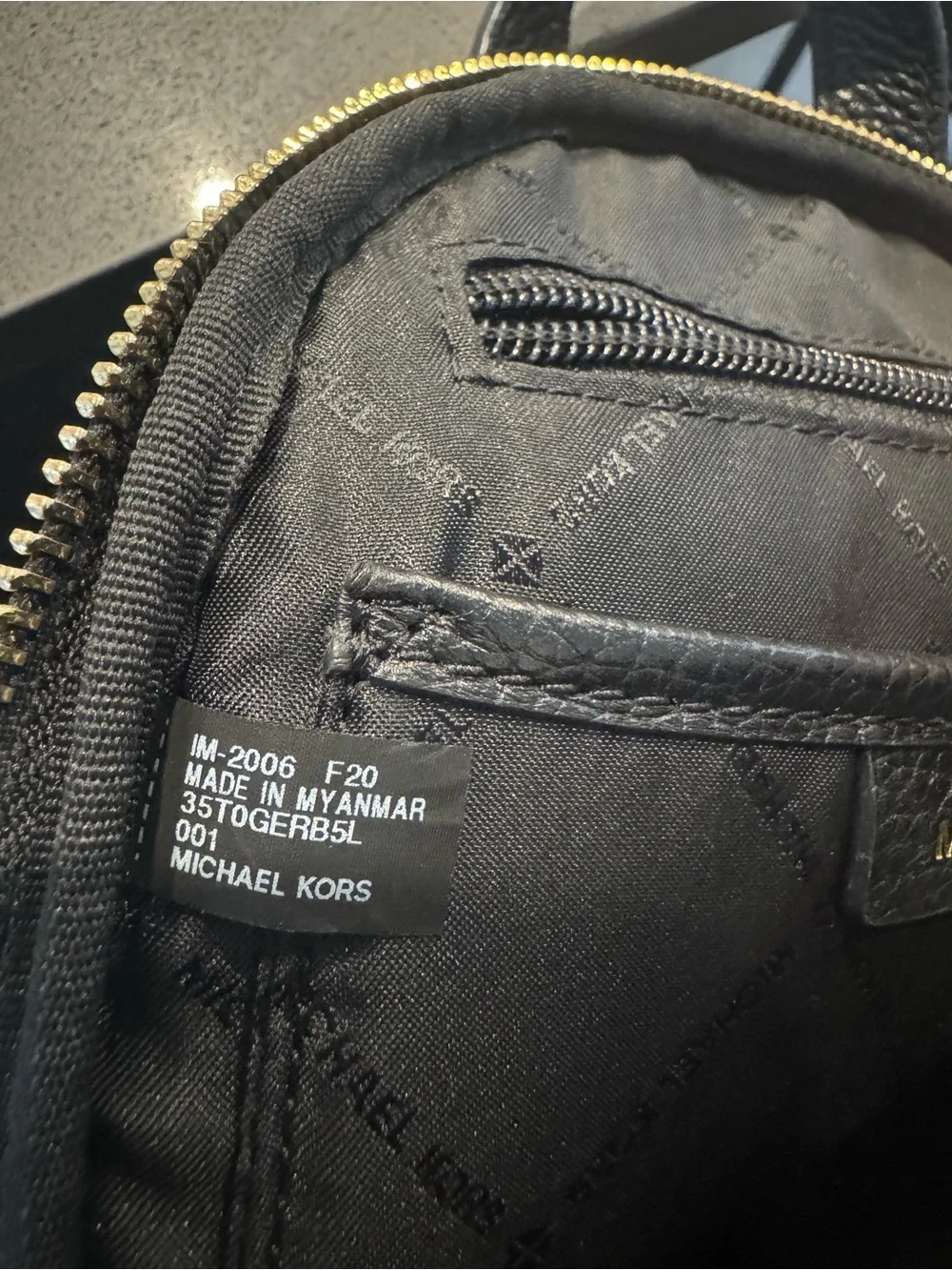 MK Michael Kors Erin Mini Convertible Black Pebbled Leather Backpack